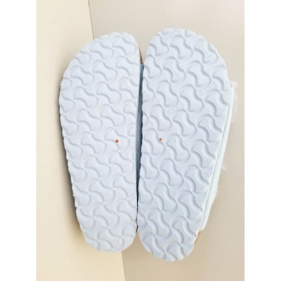 Birkenstock Arizona Shearling Suede Leather in Light Blue Size 36 Narrow - Picture 5 of 5